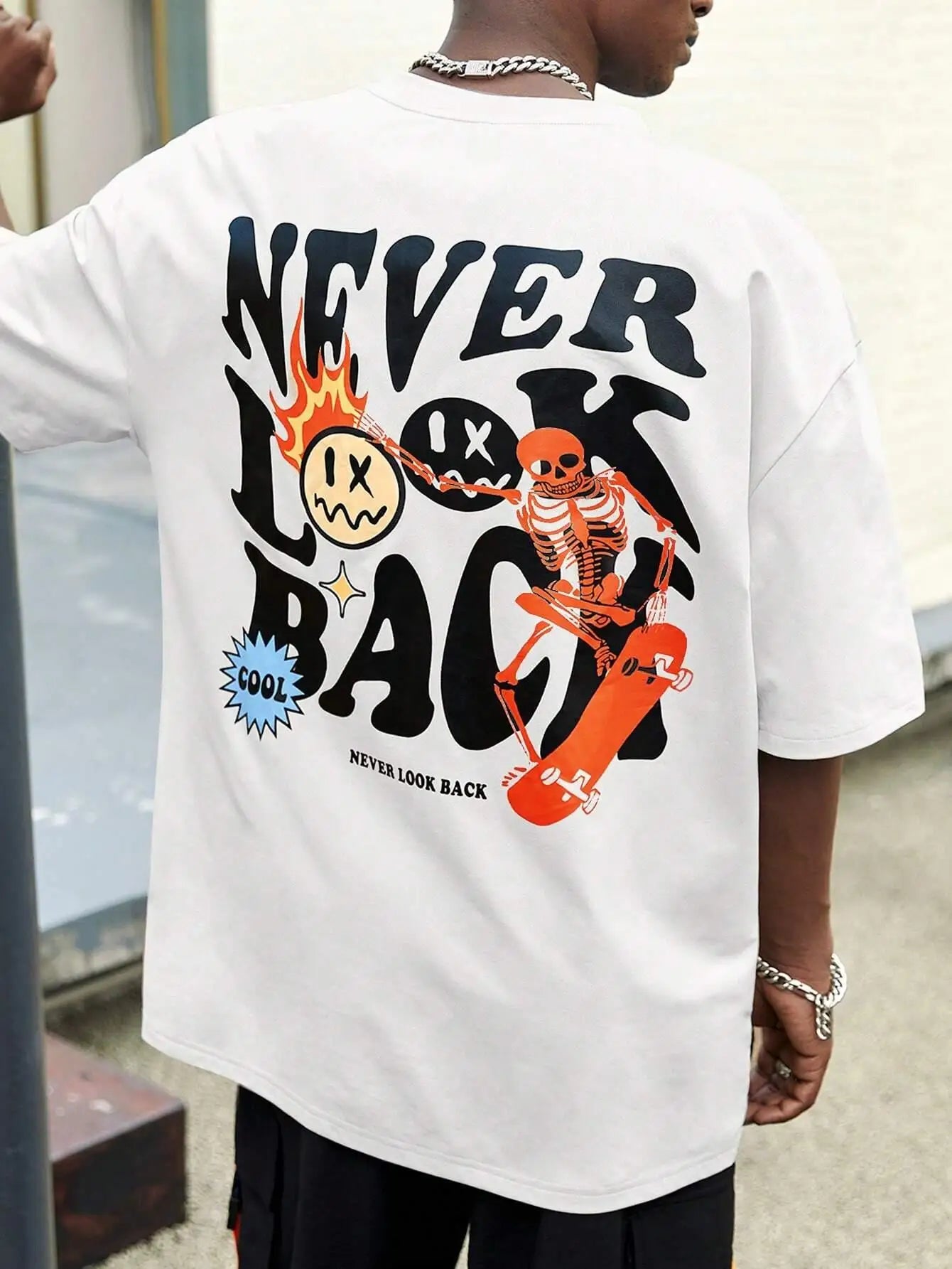 "Never Look Back" (graphic tee)