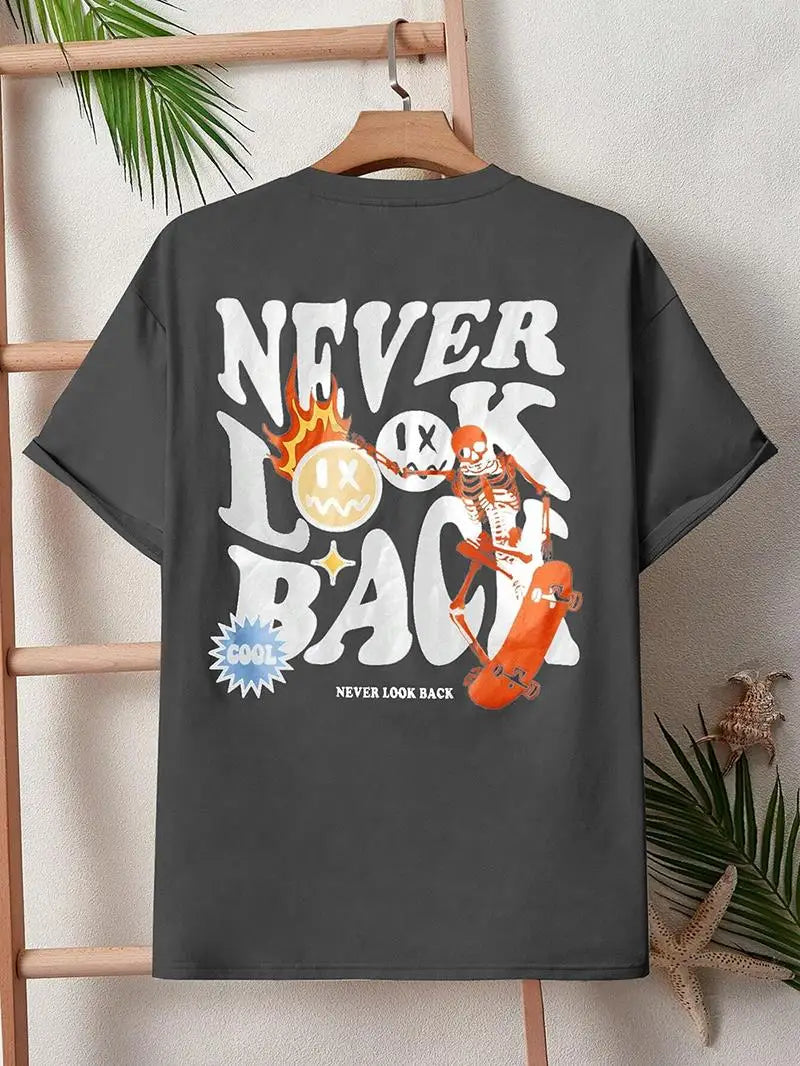 "Never Look Back" (graphic tee)